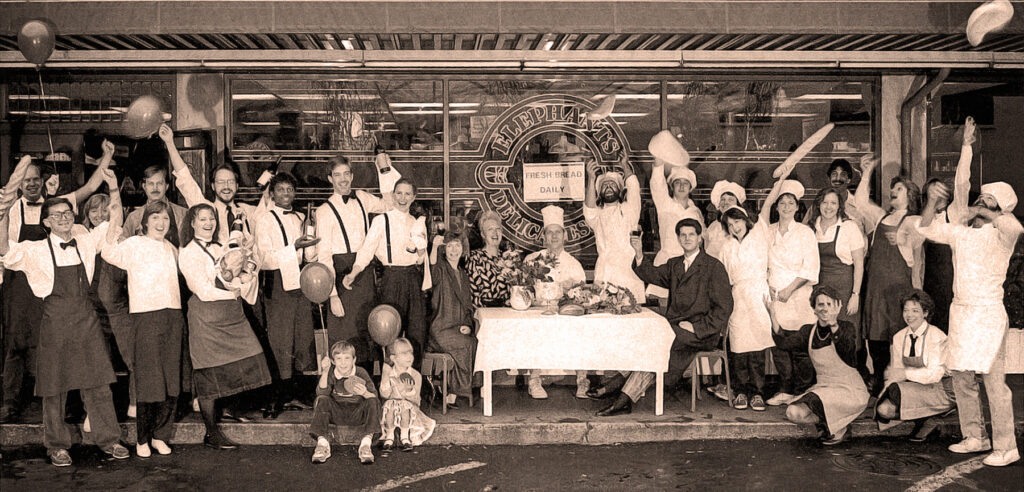 Elephants Delicatessen historic staff photo and celebration
