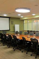 Oregon State Bar meeting room with board table and office chairs
