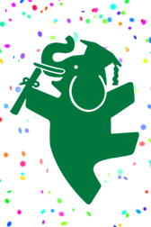 Elephant graduation icon celebrating with cap and diploma