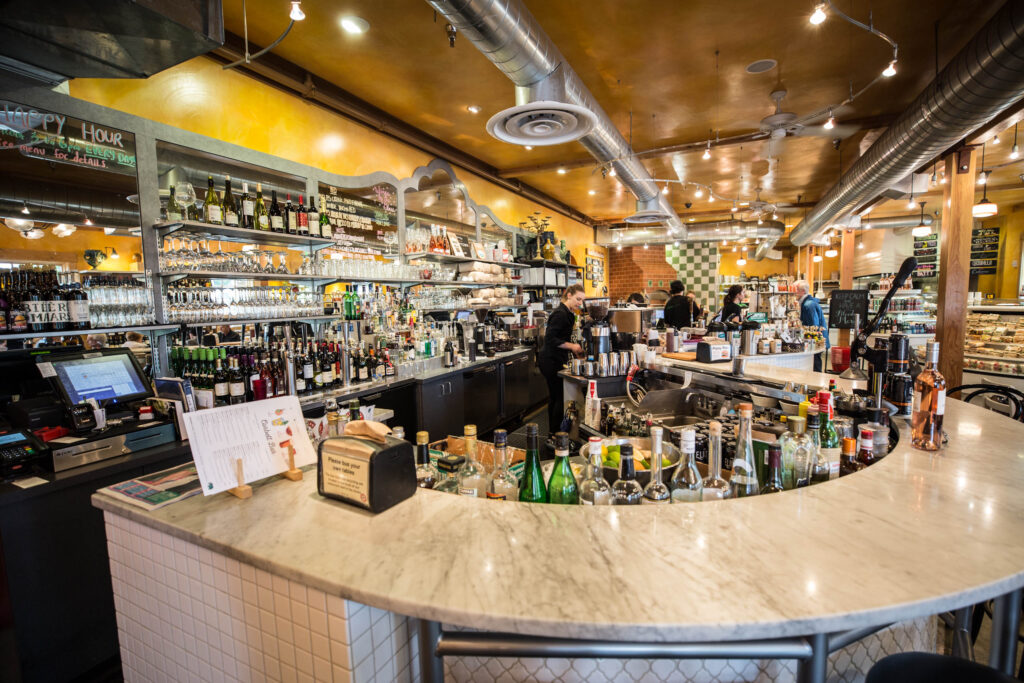 in store counter at Elephants Delicatessen at Corbett