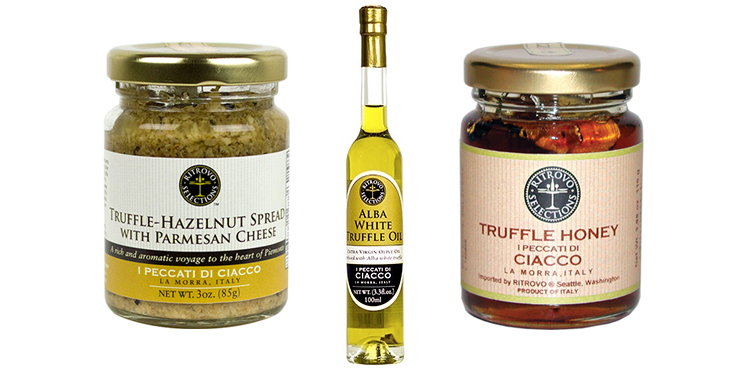 Hazlenut Spread, Truffle Honey, and White Truffle Oil