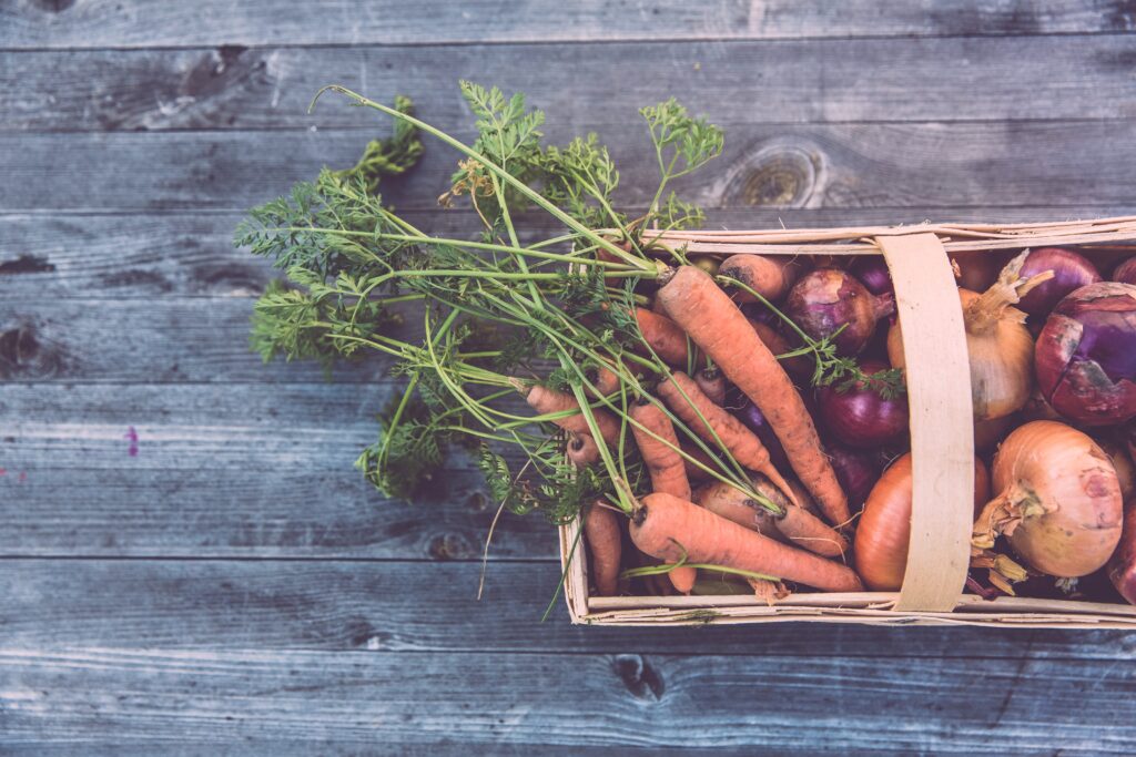 A basket full of vegetables