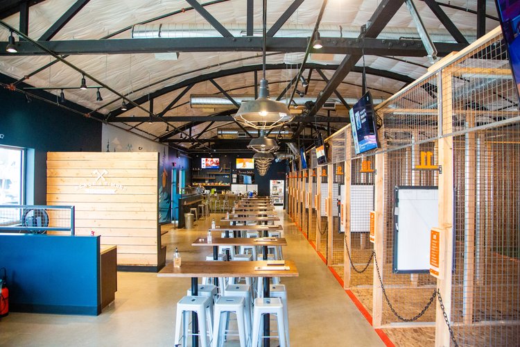 Blade and Timber Axe Throwing interior shot.