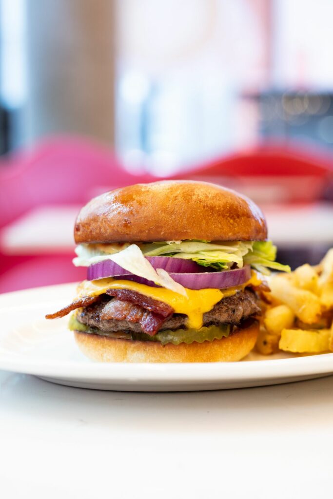 a photo of a cheeseburger from Elephants Deli