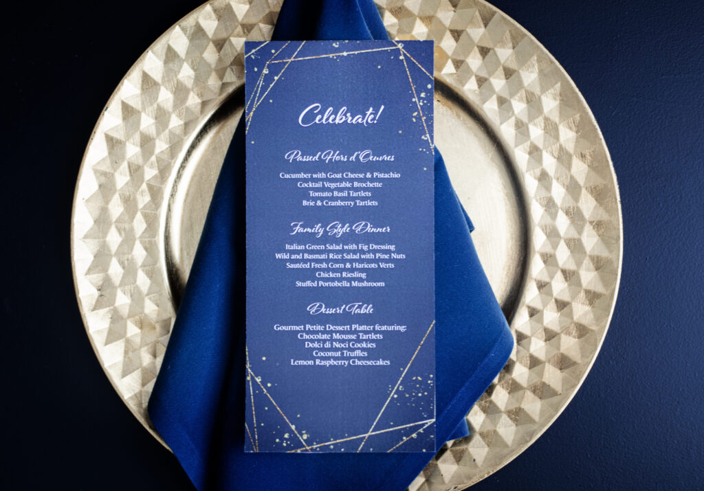 sample menu