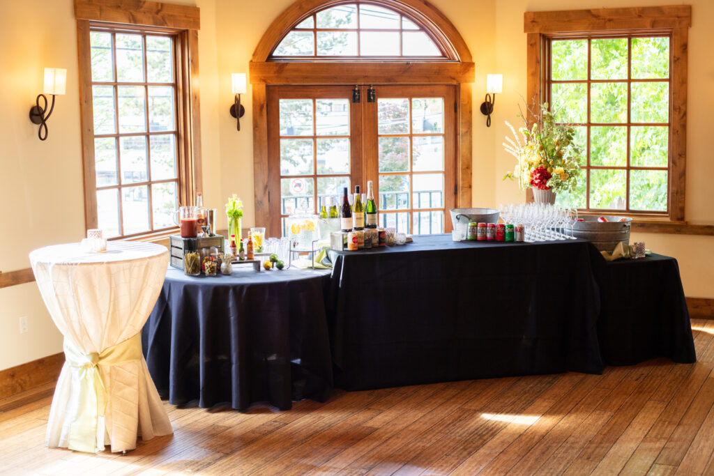 The Corbett Room - bar setup inside Elephants on Corbett