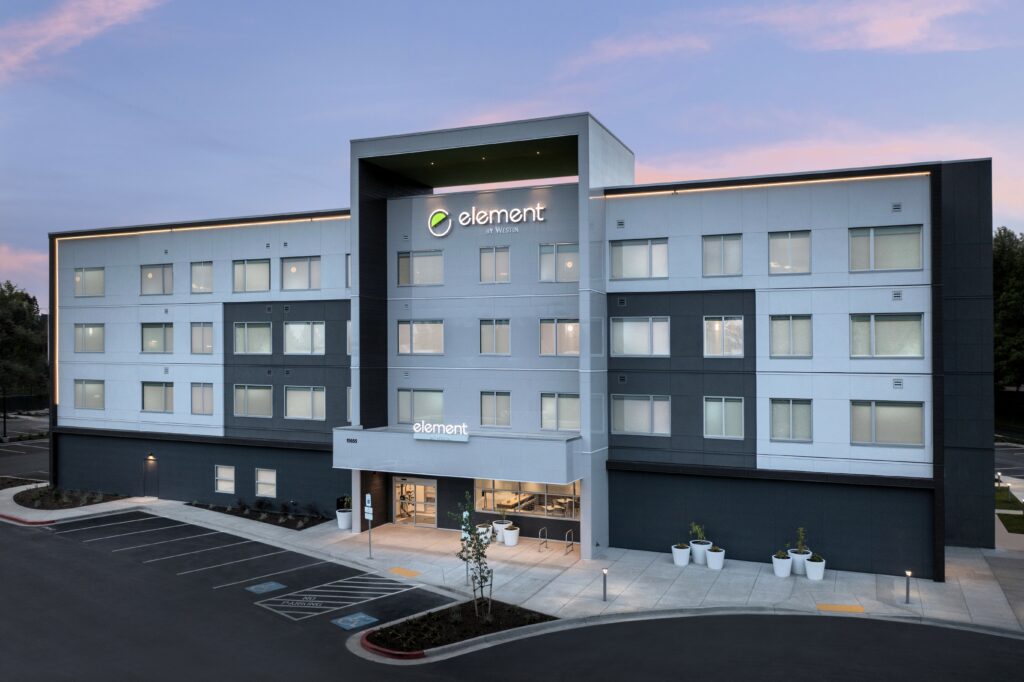 Exterior photo of the Element Hotel