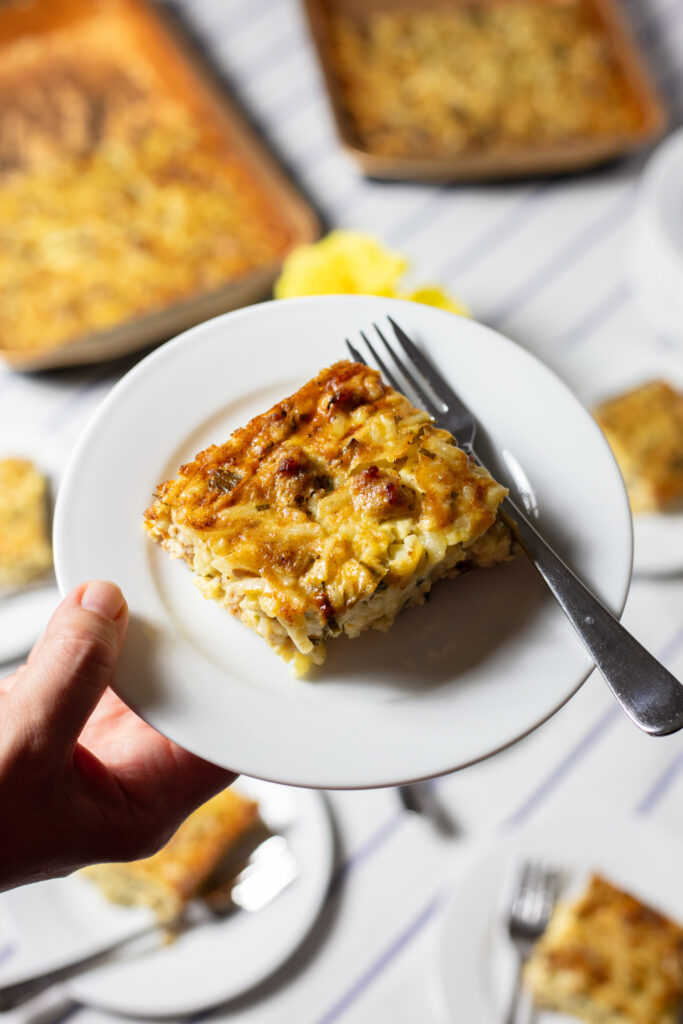 sausage and potato frittata