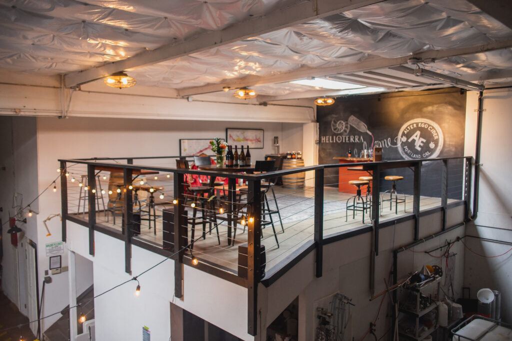 interior photo of helioterra loft event space